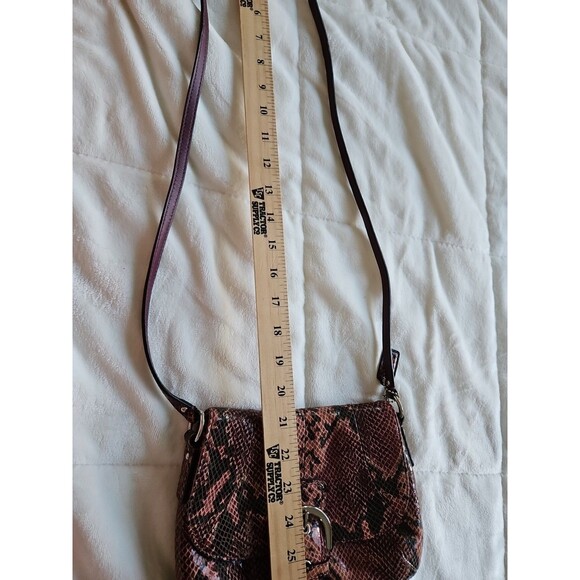 Coach Soho Purple/Burgundy & Black Python Snakeskin Leather  Crossbody - Picture 11 of 14